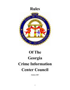 Rules  Of The Georgia Crime Information Center Council
