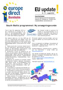 !  EU update Nr. 17 — augustEurope Direct Bornholm