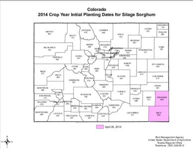 Colorado 2014 Crop Year Initial Planting Dates for Silage Sorghum MOFFAT 081