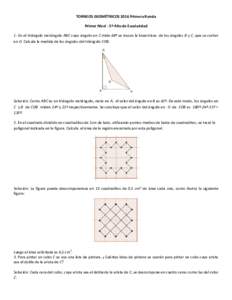 TORNEOS GEOMÉTRICOS 2016 Primera Ronda