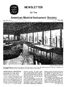 NEWSLETTER Of The American Musical Instrument Society June 1984