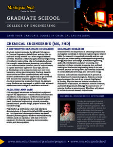 graduate school college of engineering earn your graduate degree in chemical engineering chemical engineering (ms, phd) a distinctive graduate education