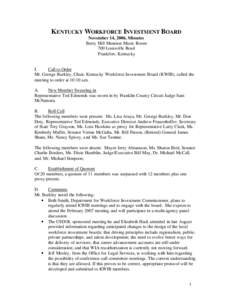 Trey Grayson / Development / Structure / Activism / 105th United States Congress / Workforce Investment Act / BRAC