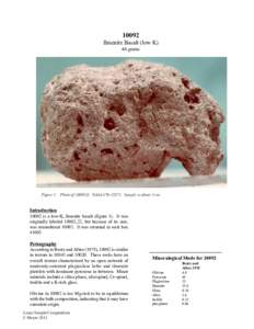 10092 Ilmenite Basalt (low K) 46 grams Figure 1: Photo of 10092,0. NASA S76Sample is about 3 cm.