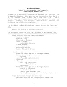 John Ehrlichman / Watergate scandal / H. R. Haldeman / John Dean / Alger Hiss / Egil Krogh / Charles Colson / E. Howard Hunt / Richard Nixon / Law / Politics of the United States / Government