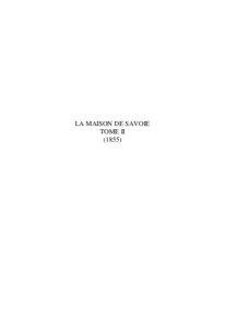 La Maison de Savoie - Tome II