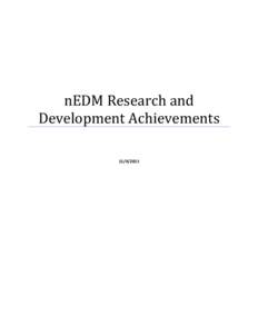 nEDM Research and Development Achievements Table of Contents 1