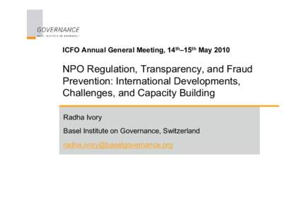 ICFO NPO Regulation, Transparency and Fraud Prevention_100513_no notes.ppt