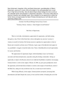 Lincoln /  Nebraska / Nebraska / Government of Illinois / Illinois / United States / Germans from Russia / Ackermann / Abraham Lincoln