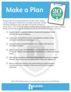 20-to-Ready - Make a Plan