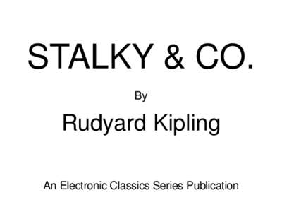 Robert Smith Surtees / British literature / Literature / Clovelly / British people / Stalky & Co. / Rudyard Kipling