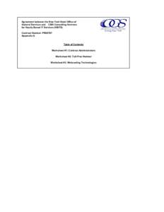 Agreement between the New York State Office of General Services and CMA Consulting Services for Hourly Based IT Services (HBITS) Contract Number: PR65767 Appendix G