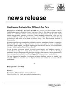 Microsoft Word - Release_DogParkNov16.docx