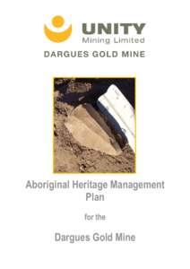 Aboriginal Heritage Management Plan for the Dargues Gold Mine