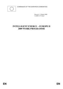 2009 Work Programme for the implemantation of Intelligent Energy-Europe II programme