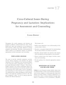 CHAPTER  17 Cross-Cultural Issues During Pregnancy and Lactation: Implications