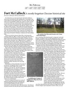 Iti Fabussa  Fort McCulloch A mostly forgotten Choctaw historical site Part one in a three-part series by James Briscoe  Fort McCulloch was built shortly after the Battle of Elkhorn