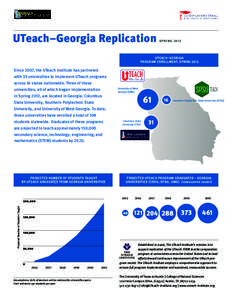 Geography of Texas / Texas / National Math and Science Initiative / Oak Ridge Associated Universities / American Association of State Colleges and Universities / University of Texas at Austin / Southern Polytechnic State University / Austin /  Texas / The UTeach Institute / UTeach / Education in the United States