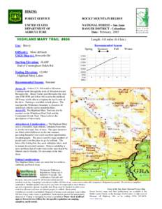 HIKING FOREST SERVICE ROCKY MOUNTAIN REGION  UNITED STATES