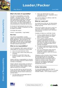 Loader/Packer Fact Sheet 3 June[removed]Chain of Responsibility