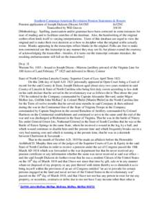 Southern Campaign American Revolution Pension Statements & Rosters Pension application of Joseph Dickson (Dixon) S41505 fn32NC Transcribed by Will Graves[removed]Methodology: Spelling, punctuation and/or grammar have bee