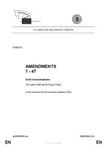 EU-TURKEY JOINT PARLIAMENTARY COMMITTEE[removed]AMENDMENTS[removed]