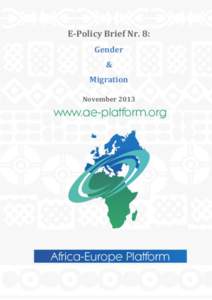 E-Policy Brief Nr. 8: Gender & Migration  E-Policy Brief Nr. 8: Gender & Migration