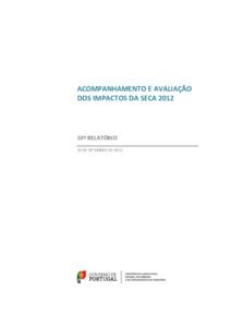 ACOMPANHAMENTO E AVALIAÇÃO DOS IMPACTOS DA SECAº RELATÓRIO 19 DE SETEMBRO DE 2012