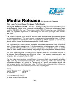 Media Release  - For Immediate Release