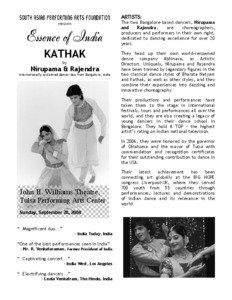 Bharata Natyam / Kathak / Indian classical dance / Kumudini Lakhia / Prerana Deshpande / Parampara Series – Andhri / Dance in India / Dance / Asian culture