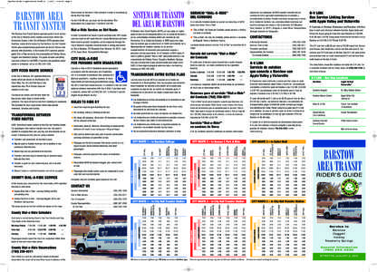 Page 1  ■ NO smoking, eating or drinking on the bus. ■ No están permitidos los viajes de regreso con trasbordos.