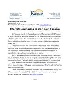 Kansas Department of Transportation / Geography of the United States / Kansas / Labette County /  Kansas / Coffeyville /  Kansas