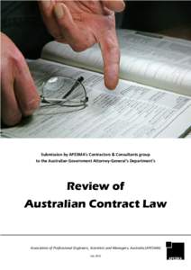 Contract law / Trade unions in Australia / Construction / Employment classifications / Association of Professional Engineers /  Scientists and Managers /  Australia / Independent contractor / General contractor / Contract / Employment / Law / Private law