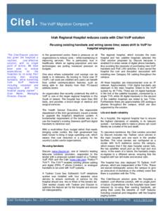 Microsoft Word - Irish Regional Hospital Case Study - PDF Format.doc