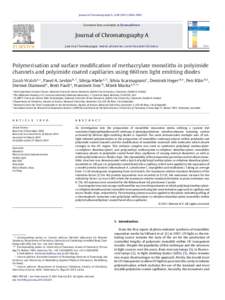 Polymerisation and surface modification of methacrylate monoliths in polyimide channels and polyimide coated capillaries using 660nm light emitting diodes