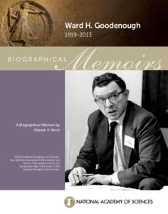 Ward H. GoodenoughA Biographical Memoir by Patrick V. Kirch