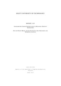 DELFT UNIVERSITY OF TECHNOLOGY  REPORTI SOGEOMETRIC S HAPE O PTIMIZATION OF M AGNETIC D ENSITY S EPARATORS N GUYEN DANG M ANH , A NTON E VGRAFOV, J ENS G RAVESEN AND