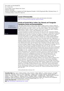 This article was downloaded by: On: 21 June 2011 Access details: Access Details: Free Access Publisher Routledge Informa Ltd Registered in England and Wales Registered Number: [removed]Registered office: Mortimer House, 3