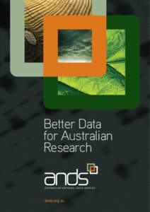 Better Data for Australian Research ands.org.au