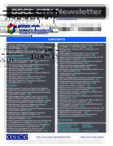 OSCE CTN Newsletter Contributions to the Editor and CTN Co-ordinator @  104  th