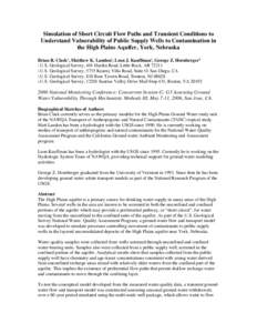 Simulation of Short Circuit Flow Paths and Transient Conditions to