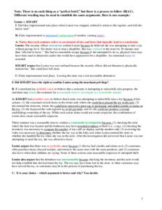 Tort law / Abuse of the legal system / Crimes / Shoplifting / False imprisonment / IRAC / Kmart / Reasonable suspicion / Sears Holdings Corporation / Law / Criminal law / Theft