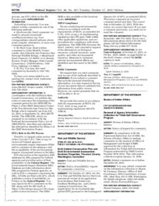 Federal Register / Vol. 80, NoTuesday, October 27, Notices process, see EPA’s Role in the EIS Process under SUPPLEMENTARY