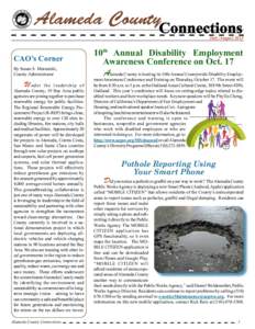 Alameda County July/August 2013 CAO’s Corner By Susan S. Muranishi, County Administrator