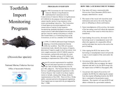 Toothfish Import Monitoring Program  PROGRAM OVERVIEW