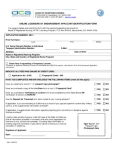 BUSINESS, CONSUMER SERVICES, AND HOUSING AGENCY • GOVERNOR EDMUND G. BROWN JR.  BOARD OF REGISTERED NURSING PO Box, Sacramento, CAPF | www.rn.ca.gov