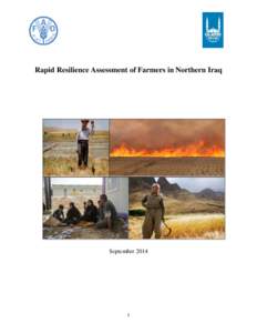 Rapid Resilience Assessment of Farmers in Northern Iraq  September[removed]