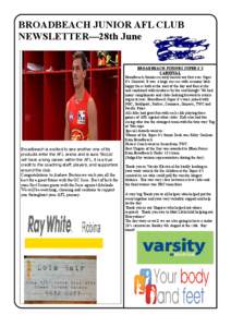 [removed]Broadbeach Cats Newsletter dated 28th June  2013