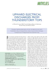 UPWARD ELECTRICAL DISCHARGES FROM THUNDERSTORM TOPS BY  WALTER A. LYONS, CCM, THOMAS E. NELSON, RUSSELL A. ARMSTRONG,