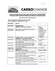 Agenda for CARBOOCEAN kick-off meeting